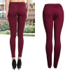 The fall of popular beggar hole thin women personality stretch slim pants color pants trousers and blast wave model