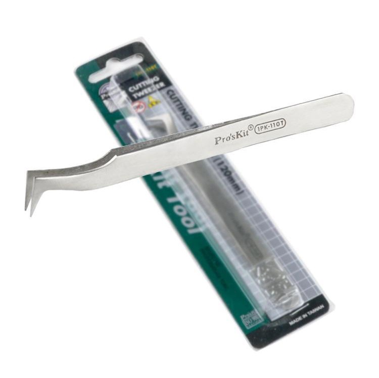 台湾宝工1PK-110T不锈钢防磁鸟嘴尖镊子120mm高精密无磁弯尖镊子