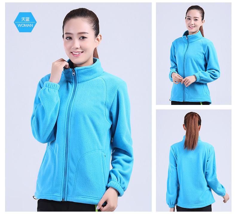 Couple fleece men's and women's padded warm sweater spring, autumn and winter windproof cardigan fleece jacket men's wholesale