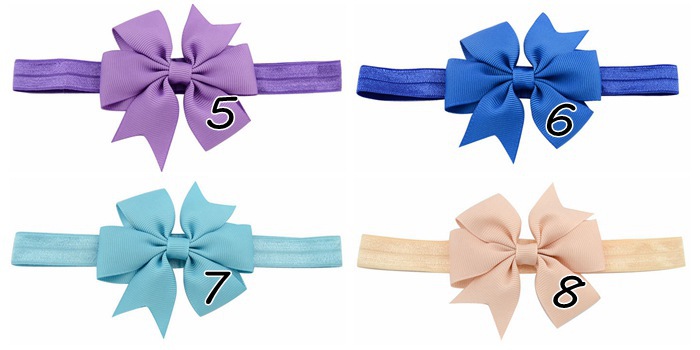 Children's Hairband Webbing Fishtail Bowknot Hairband Baby Headband display picture 1