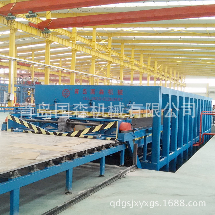 国森机械专业制造规格16.5*3.2M厢式运输车冷保车厢体压板机械