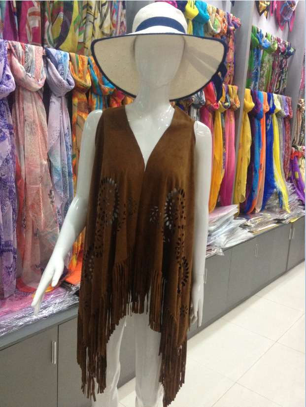 马夹款太阳花驼色