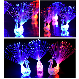 文意 Guangdong goods WY3001-1 Factory direct sales creative light emitting toy wholesale gift peacock finger lamp