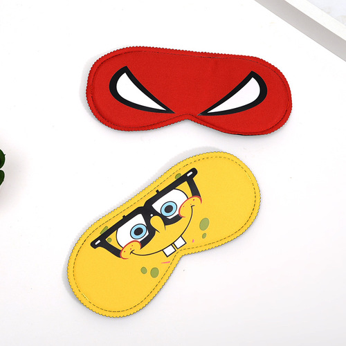 Cartoon anime cool breathable sleeping eye mask for men and women l light-blocking sleeping eye mask with cute eye bag logo