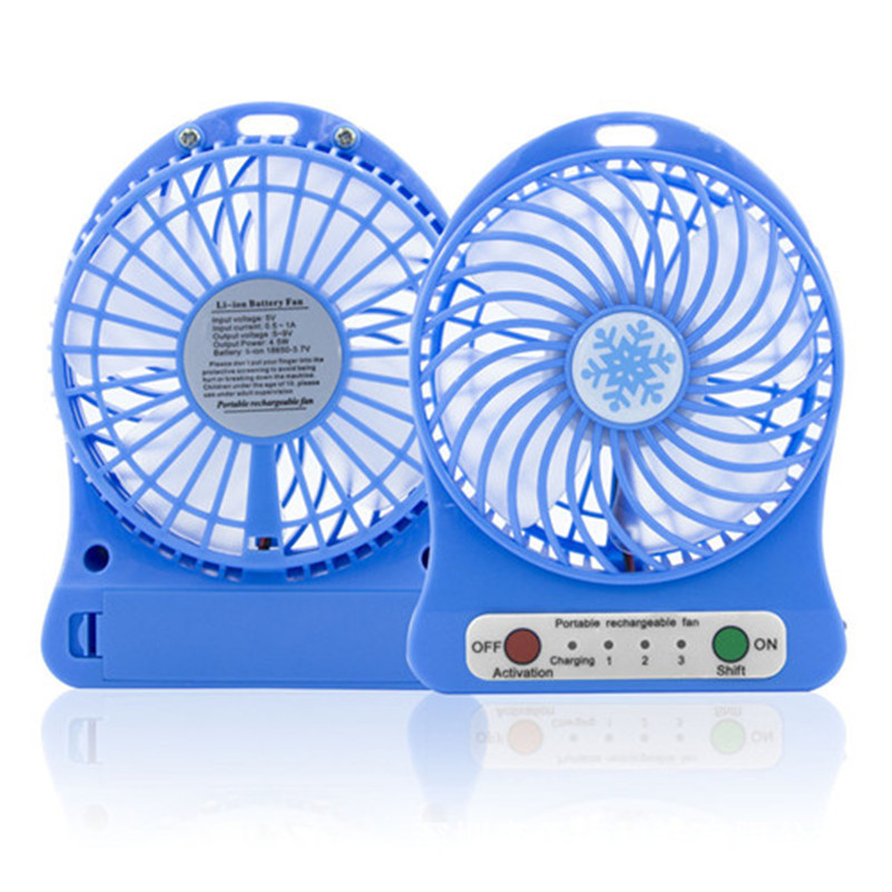 blue mini fan