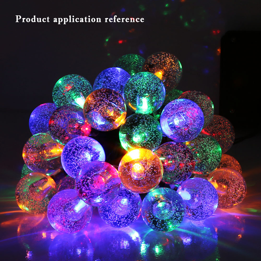 LED Solar Garden Lights Bubble Garden Landscape String ...