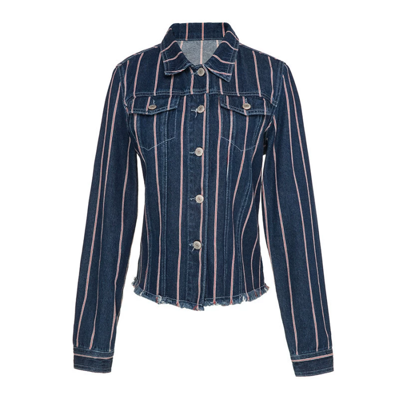 Demi-season long-sleeve, denim jacket