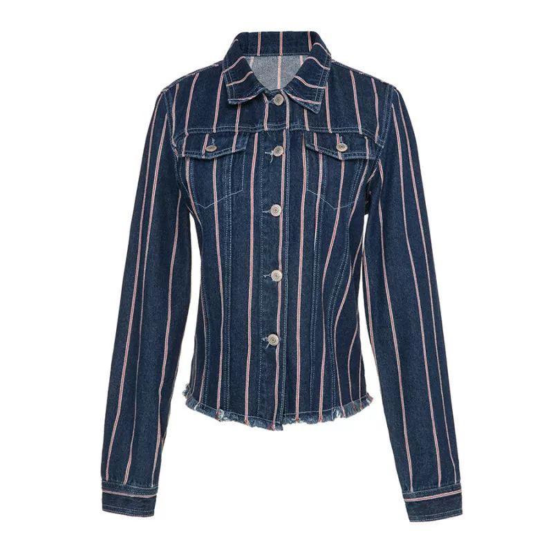 Demi-season long-sleeve, denim jacket