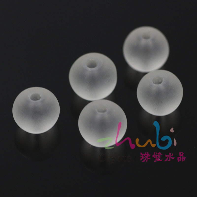 glass glossy matte round beads