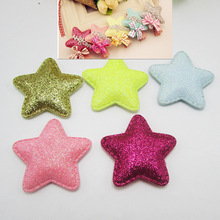 精品细粉五角星饰品配件 儿童发饰头饰饰品配件材料多色批发