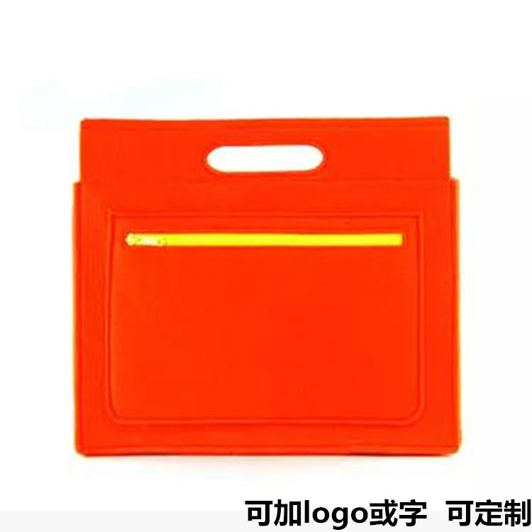简约毛毡手提包 OL职业女包 A4文件包手拎包女 毛毡女包 多色
