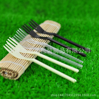 批發壹次性塑料甜品叉蛋糕叉水果叉高檔食品叉 特價100只裝 大號