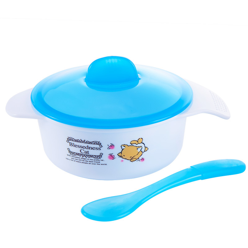 邦贝小象厂家直销邦贝小象 宝宝辅食小碗 配勺子 货号：BZ3039