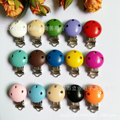 彩色木制兒童卡通奶嘴夾 木質奶嘴夾 嬰幼兒安全環保無毒木奶嘴座