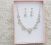 Accessory for bride, dress, necklace and earrings, crystal, chain, wholesale