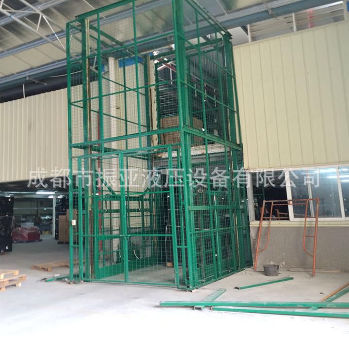 全电动液压单油缸升降货梯，不锈钢卷帘门升降机，双轨式升降平台