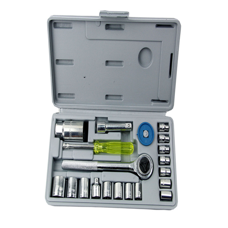 21件日常家用组合套装棘轮扳手套装汽修汽保工具套装套筒扳手套装