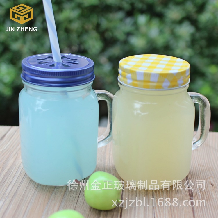 厂家生产饮料瓶夏日奶茶瓶 400ml方形光面masjon饮料玻璃瓶