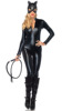black PVC lacquer leather skin cat girl uniform neutral motorcycle