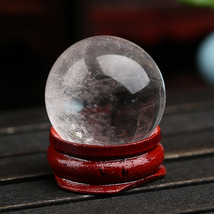 Phoenix natural White Crystal Ball Decoration quality goods Town house transport Lucky crystal ball Guaranteed warranty