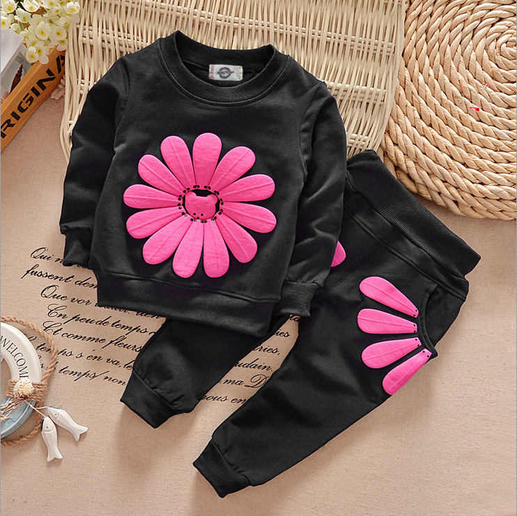 Streetwear Flower Cotton Girls Clothing Sets display picture 1