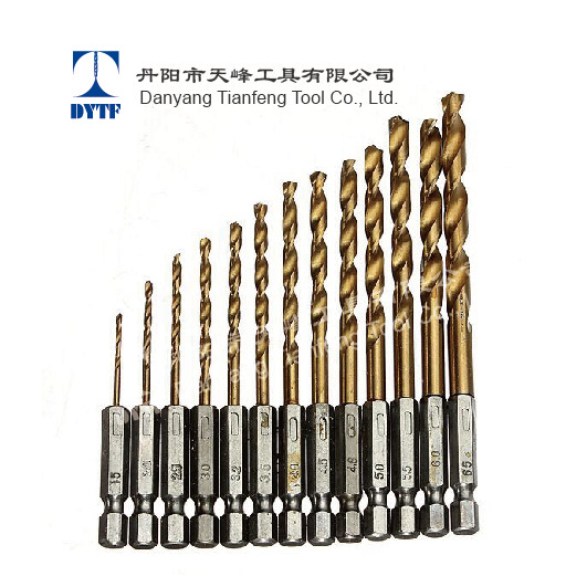 厂家直销 高速钢麻花钻 钻头 13支套 六角柄 PP袋包装 现货供应