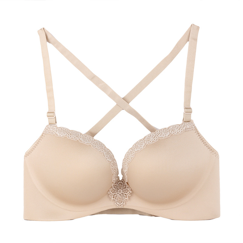 factory Direct selling wholesale Spring and summer new pattern Cross-belt Beautiful back Backless Bras Wireless Gather Seamless underwear