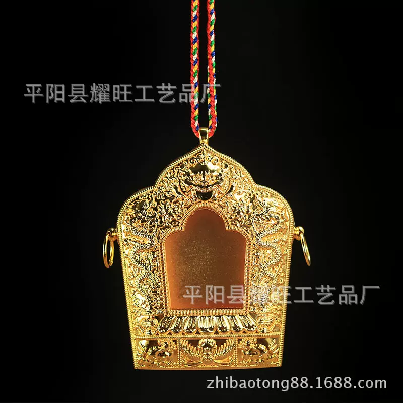 大双龙嘎乌盒法器 降魔金刚杵八吉祥嘎乌盒大号吊坠 螺丝盖批发