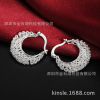 The new listing of the high -selling outlets, silver hollow woven earrings strength manufacturers, super -price wholesale