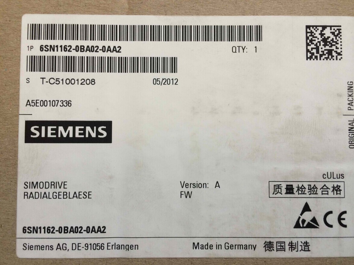 全新原装正品西门子 6SN1162-0BA02-0AA2 非实价、具体请咨询客服