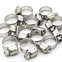 Factory supply stainless steel American-style hose clamps 4/16"-13/19" car wash water gas garden hose clips
