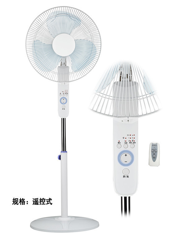 Factory wholesale 12V household remote control floor fan large wind mute remote control office shaking head fan