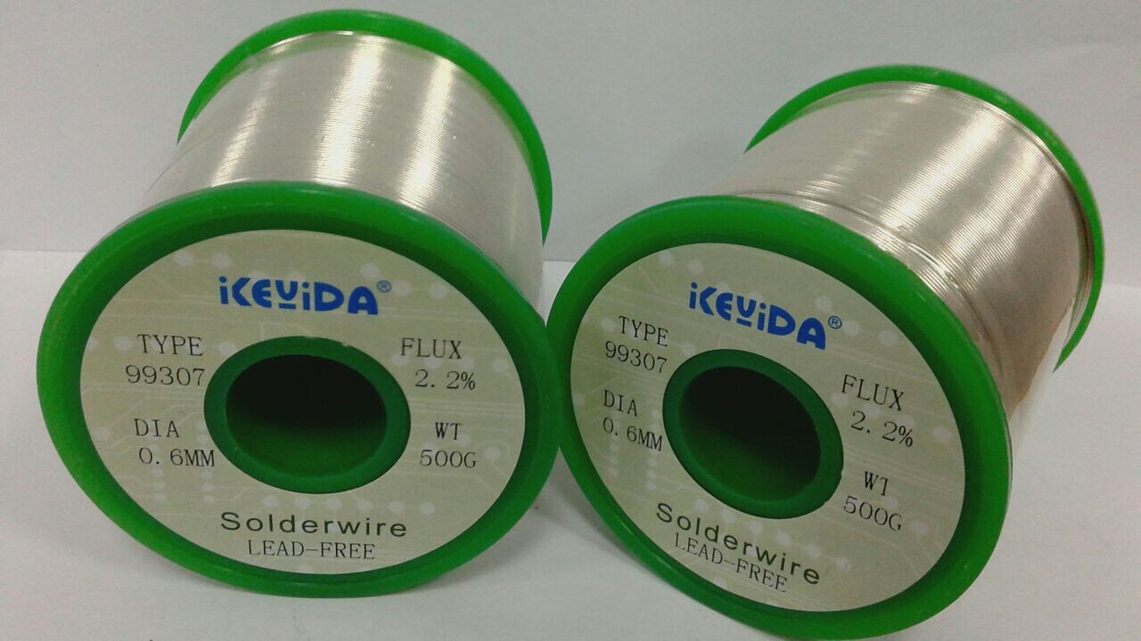 KEYIDA无铅环保松香芯锡线免洗 0.6MM 0.5MM焊锡丝 锡铜锡线500G