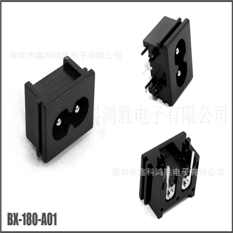 厂家直销 AC电源插座端子座180-A01八字插座防雷音响嵌入式