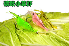 Wholesale bionic glow-in-the-dark fake shrimp lure 4cm soft shrimp with hook fishy smell fake lure lure tip-up bait
