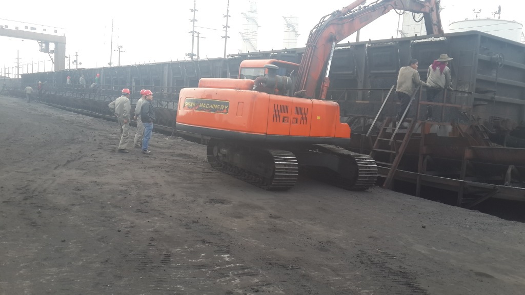 徐州启扬150挖掘机式加长臂履带式卸煤机