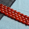 Red agate rice beads drum beads loose bead -shaped semi -finished semi -finished semi -finished accessories wholesale