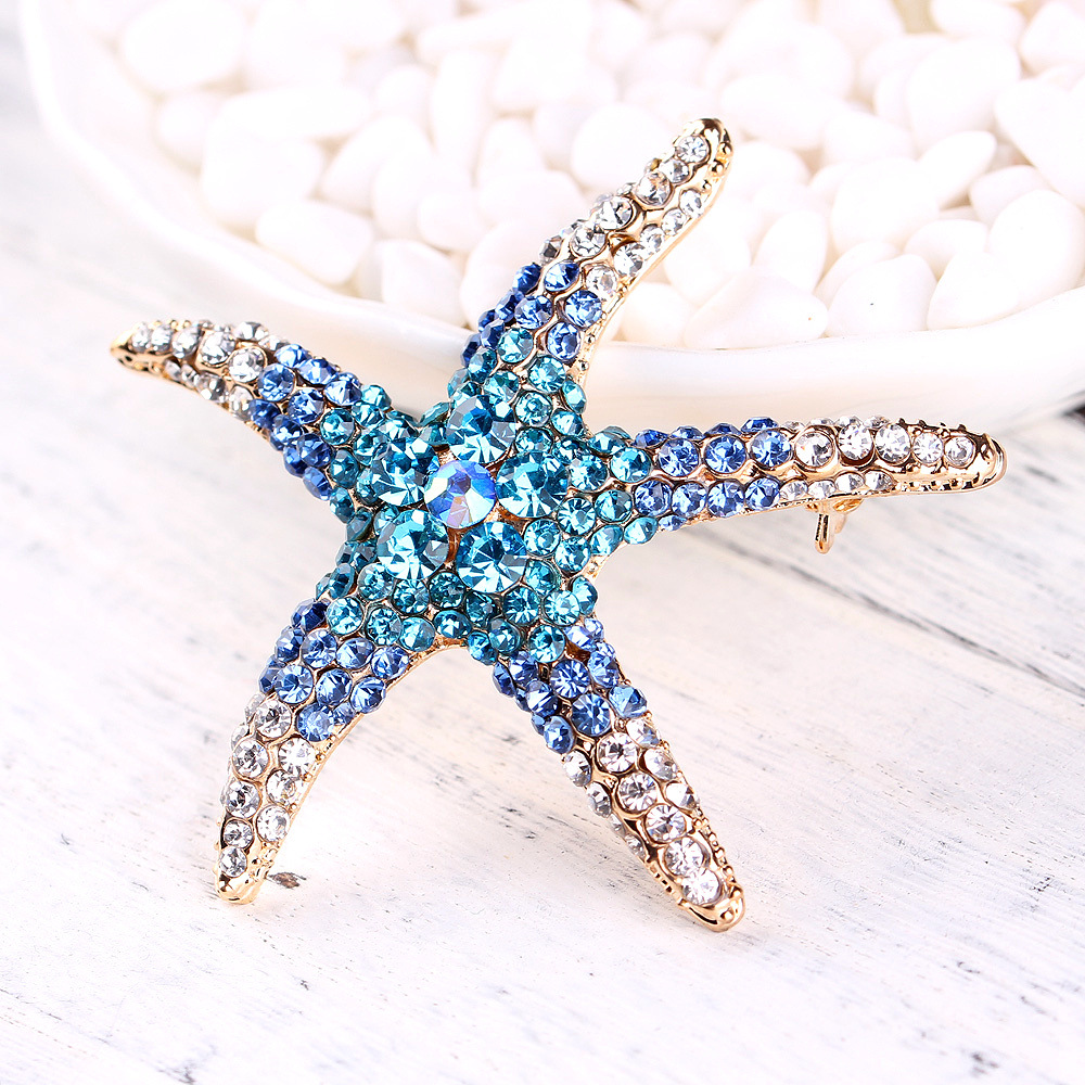 Fashion Star Alloy Plating Artificial Rhinestones Women's Brooches display picture 2