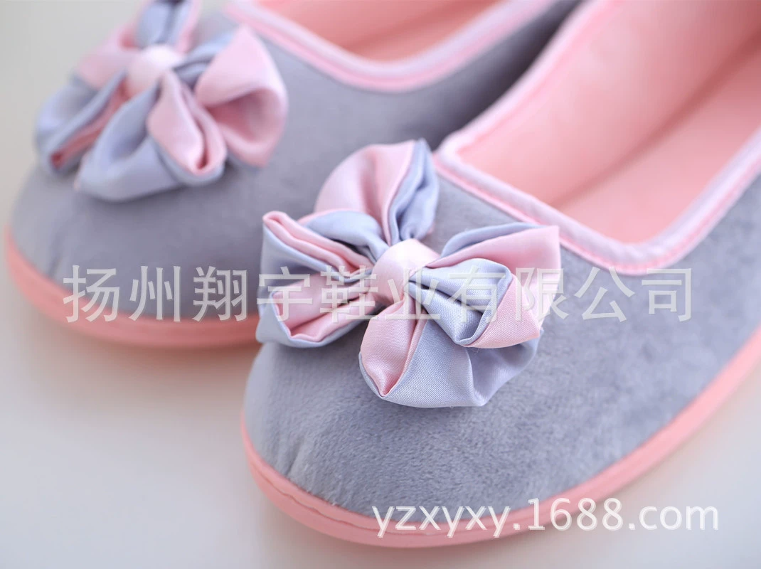 Two-color comfortable footwear with bow for pregnant, shoes, Korean style, soft sole