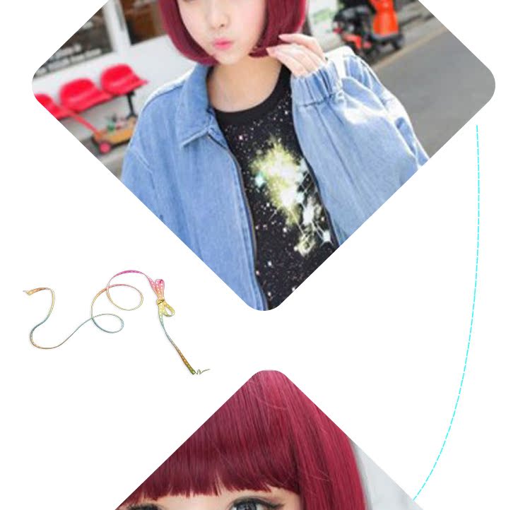 Perruque cheveux raides Court - Ref 2612585 Image 7