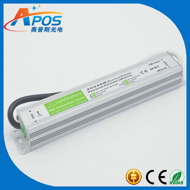 24V45W防水開關電源LED變壓器5050 3528燈帶專用戶外工程燈箱招牌