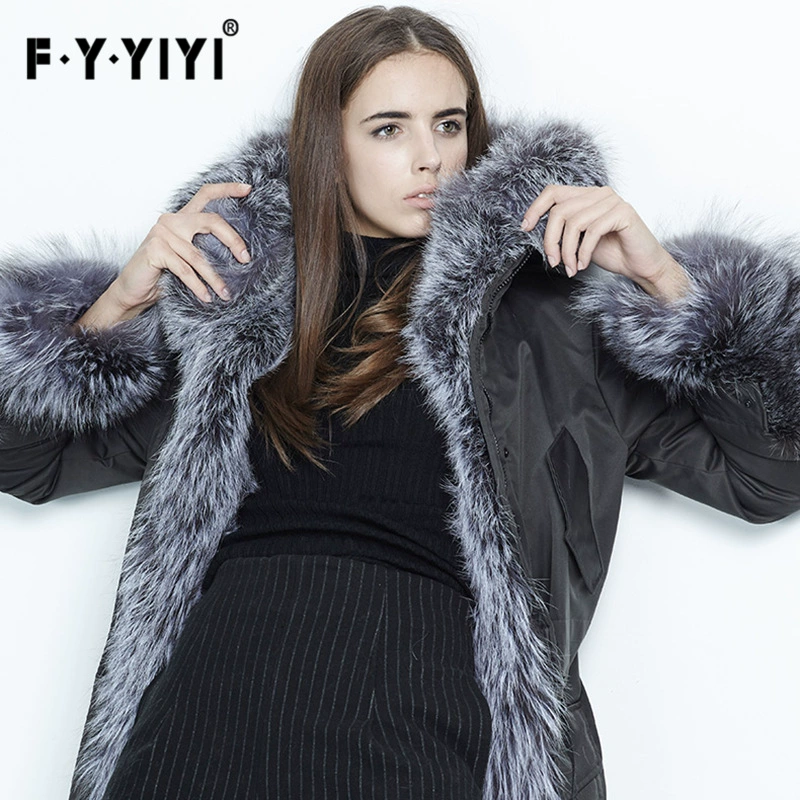 Elite big long down jacket, European style, mid-length, increased thickness