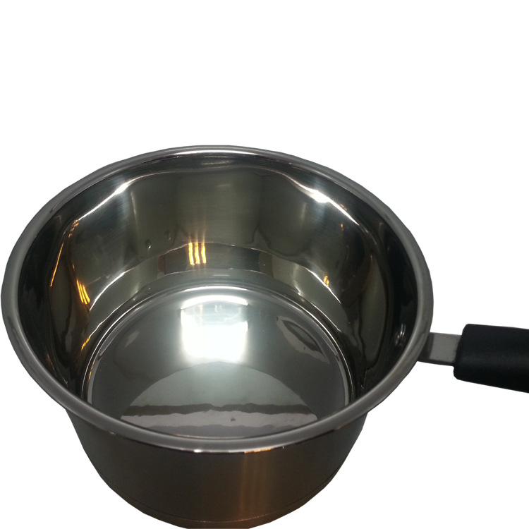 Manufacturer's stainless steel milk pot, non-magnetic single-handle milk pot, high-end household gift milk pot, small soup pot detail image 8