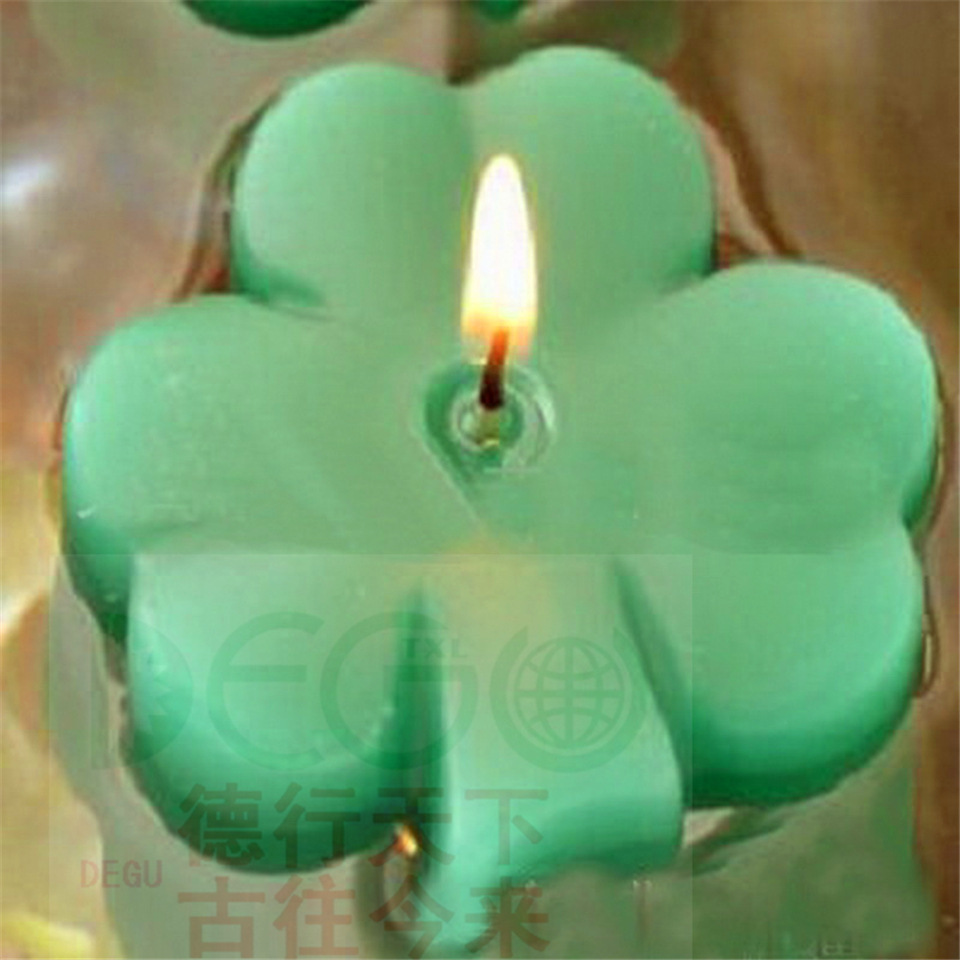 德古厂家三叶草四叶草蜡烛工艺蜡烛各种花形香薰套装礼品促销