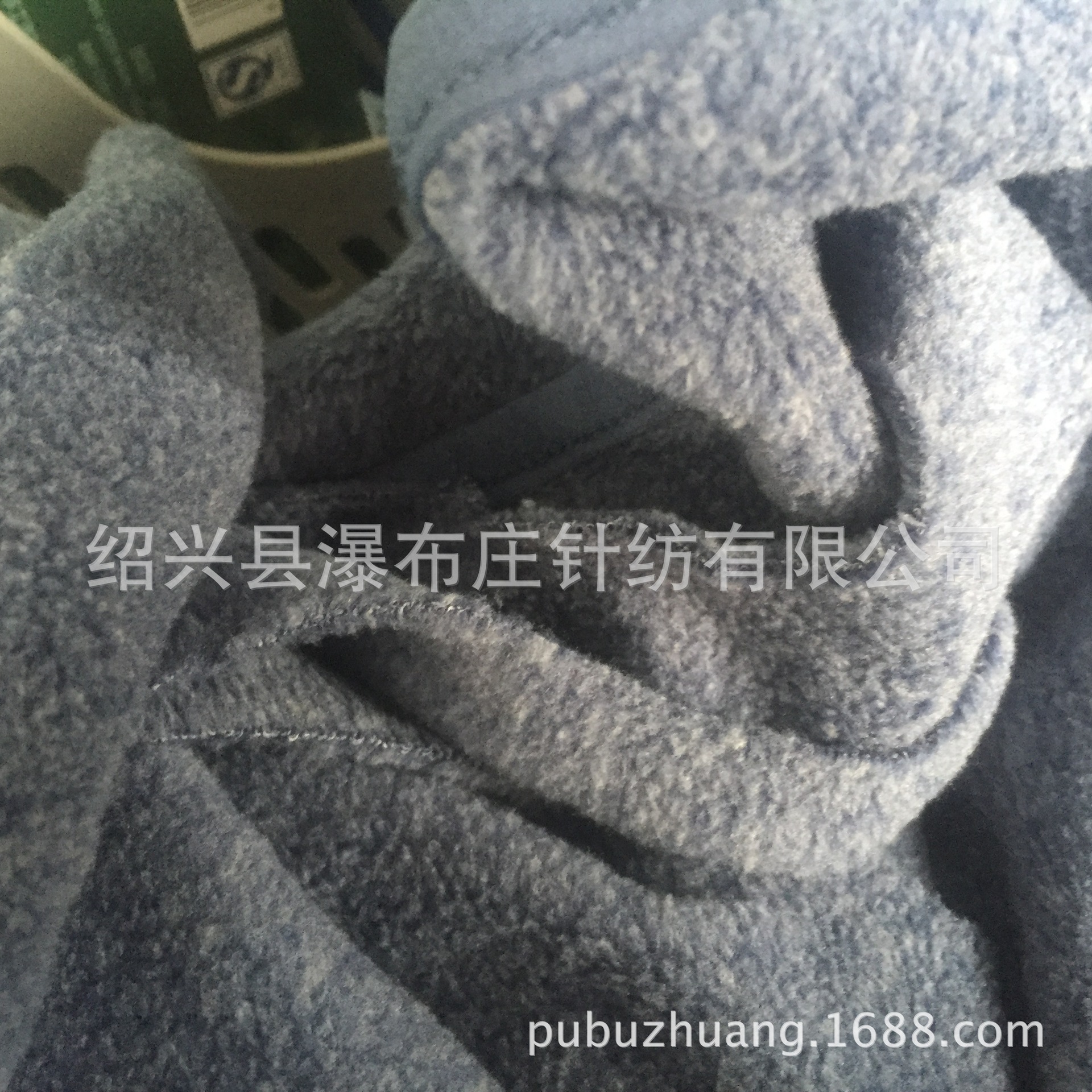 厂家直销针织全涤阳离子双色双刷双摇麻灰摇粒绒