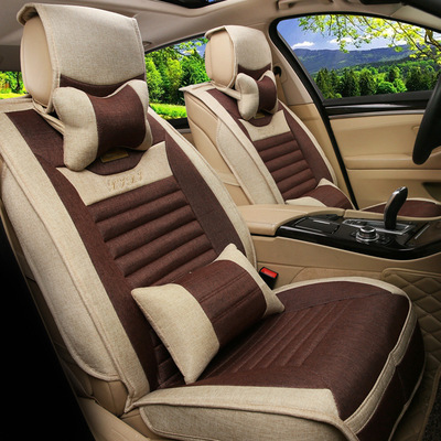 四季坐垫 新款亚麻坐垫全包B11款座垫 座套 全包围汽车座垫厂家批|ru