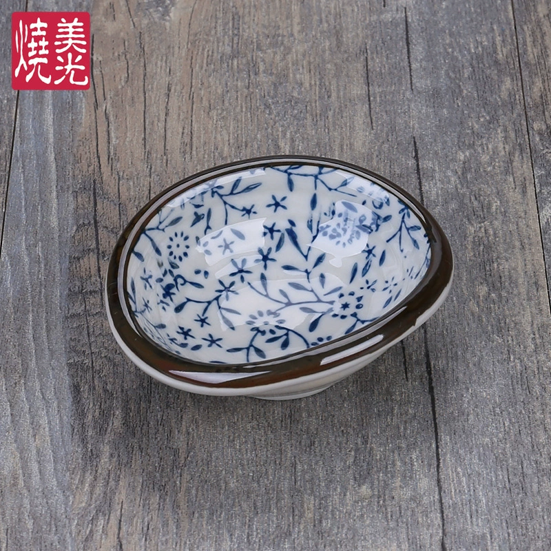 Керамическая плоская тарелка для соусов с рисунком в японском стиле Meiguang Boiled Hand-painted - стиль - маленькая творческая посуда для соусов
