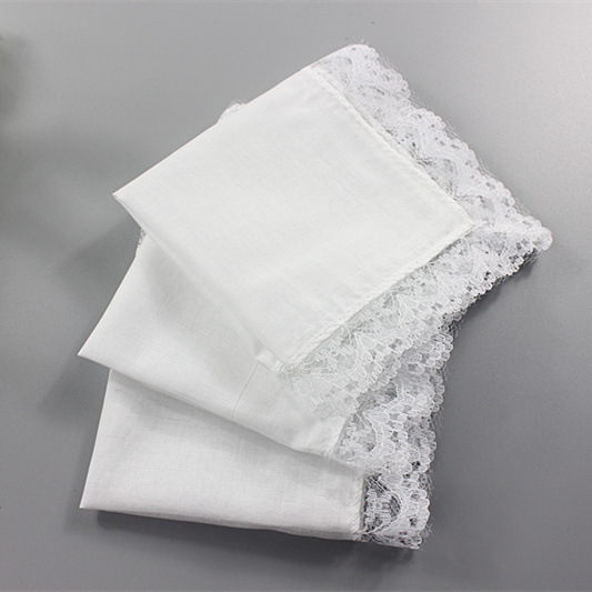 Hand-made Graffiti Cotton handkerchief White handkerchief Small handkerchief DIY Lace handkerchief