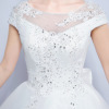 Lace set diamond sexy perspective halter public Slim wedding dress