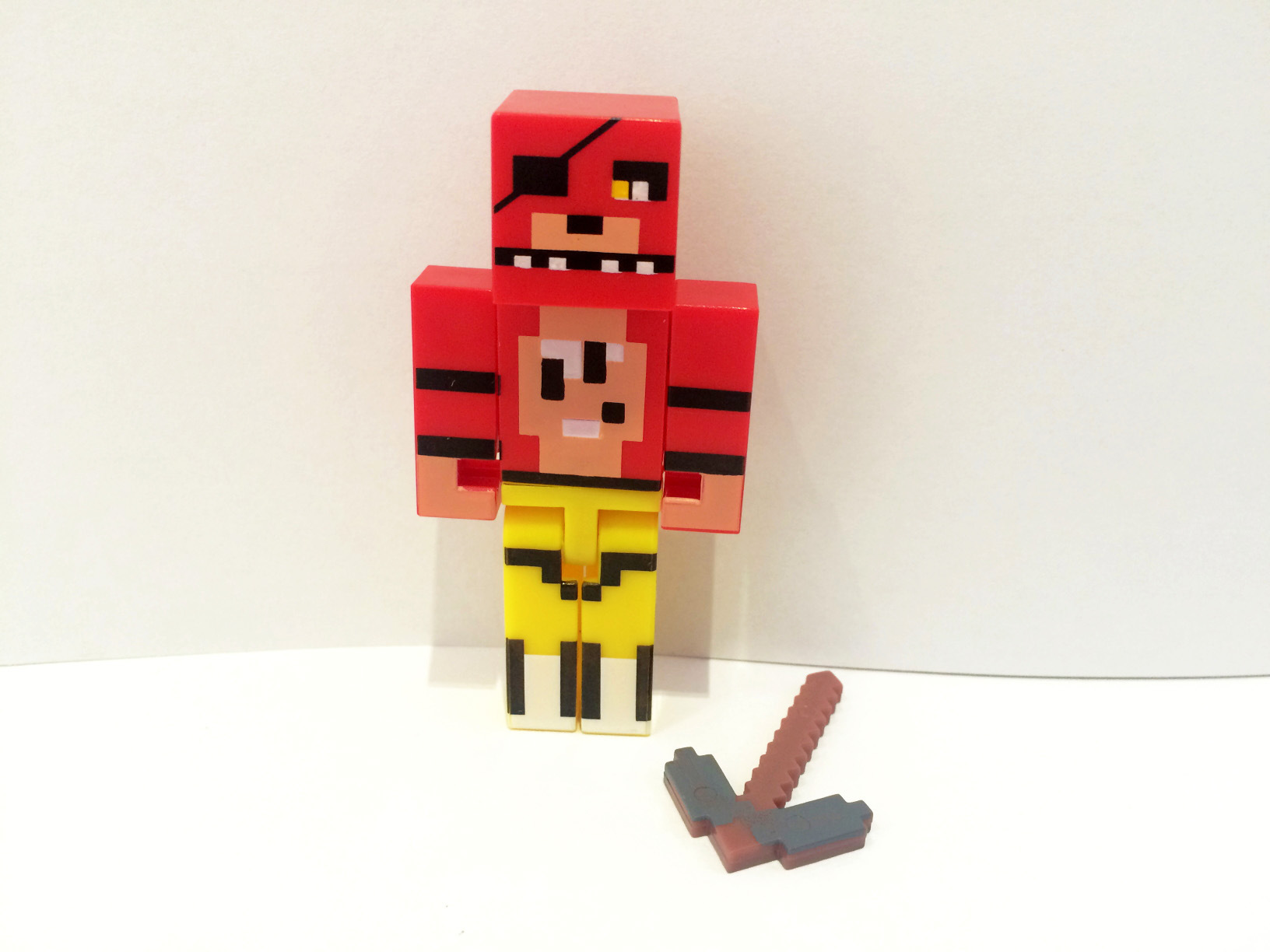 手办公仔_2.8寸玩具熊五后宫手办公仔积木+武